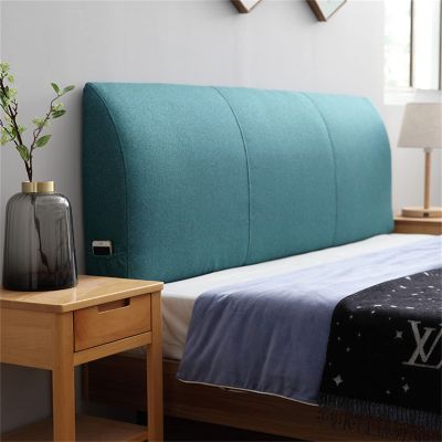 ZZYK Bed Backboard Upholstered Headboard Backrest Pillow Washable Cotton and Linen Fabric Large Bed Headboard Full Size Bedroom Headboard Cushion,D,No headboard 78.7"/200cm