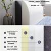 ZZYK Bed Backboard Upholstered Headboard Backrest Pillow Washable Cotton and Linen Fabric Large Bed Headboard Full Size Bedroom Headboard Cushion,D,No headboard 78.7"/200cm view 3