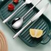 24 Piece Silverware Set for 8, 1810 Stainless Steel thickened Long Handle Flatware Set, Modern Tableware Cutlery for Home, Spoons and forks Set in Home and Kitchen, Dishwasher Safe (Silver) view 2