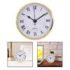 Easnea 90mm/3.54inch Quartz Clock Fit-up/Insert with Roman Numeral, Quartz Movement Gold Rim view 3
