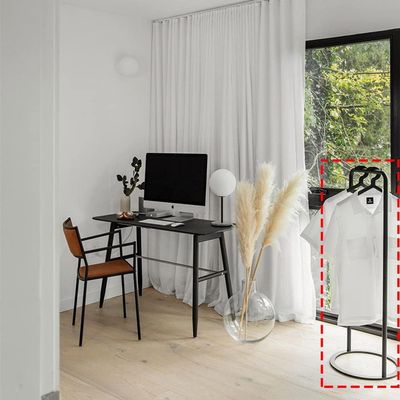 Industrial Pipe Clothing Retail Store Display Stands, Entrance Porch Organization Hanging Garment Rack Nordic Minimalist Home Floor Coat Rack Size Display Rack (Color : Black, Size : 120x40cm)