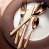 24 Piece Rose Gold Silverware Set for 6, Stainless Steel Flatware Set, Modern Tableware Cutlery for Home, Spoons and forks Set in Home and Kitchen, Dishwasher Safe view 1