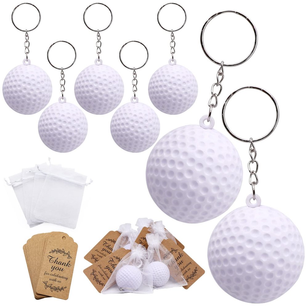 MagiRita Golf Keychains 24 Pack Golf Party Favors Sports Stress Ball Goodie Bags Gifts Decor Backpack School Golf Theme Birthday Party Supplies Team Player Prize Carnival Reward