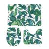3-Pack Bath Mat Set, Leaf Pattern Plant Absorbent Memory Foam Soft Shower Bath Rugs Contour Mat and Lid Cover,Non Slip Velvet Bathrug,Shower Toilet Bathmats Carpet 20"x32" view 1