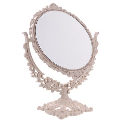 FOMIYES 1pc Vintage Double-Sided Rotating Cosmetic Mirror Round Desktop Makeup Mirror Chic Design and High Definition for Elegant Vanity Use