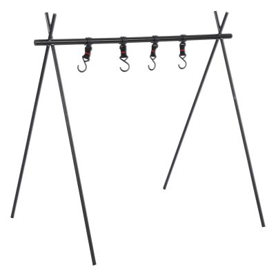 Alvinlite Camping Hanging Rack, Multifunction Triangle Cookware Storage Rack, Camping Rack, Picnic Storage Rack, Clothes Drying Tripod, Portable Aluminum Rack for Camping, Cooking, Outdoor, Picnic