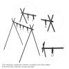 Alvinlite Camping Hanging Rack, Multifunction Triangle Cookware Storage Rack, Camping Rack, Picnic Storage Rack, Clothes Drying Tripod, Portable Aluminum Rack for Camping, Cooking, Outdoor, Picnic view 3