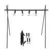 Alvinlite Camping Hanging Rack, Multifunction Triangle Cookware Storage Rack, Camping Rack, Picnic Storage Rack, Clothes Drying Tripod, Portable Aluminum Rack for Camping, Cooking, Outdoor, Picnic view 4