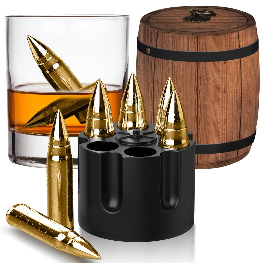 Gifts for Men Him Dad Fathers Day, Whiskey Stone Gifts for Husband Anniversary, Unique Birthday Gift Ideas for Dad from Daughter Son Wife, Cool Stuff, Bourbon Gadgets for Grandpa Uncle Father