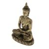 4 inch Small Sitting Buddha Statue Figurine Figures Meditating Meditation Hand Carved Sandstone Buddhism Home Car Dashboard Decoration Ornament - Bronze view 1