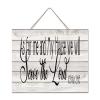 Modern Primitive Decor Established Wood Sign 10x12 Inch As for Me And My House We Will Serve The Lord Cute Wall Art Wood Plaque Sign with Quotes Home Table Sign for Laundry Coffee Shops view 1