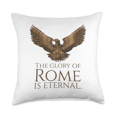 Ancient Rome Steampunk - The Glory Of Rome Is Eternal - SPQR Throw Pillow