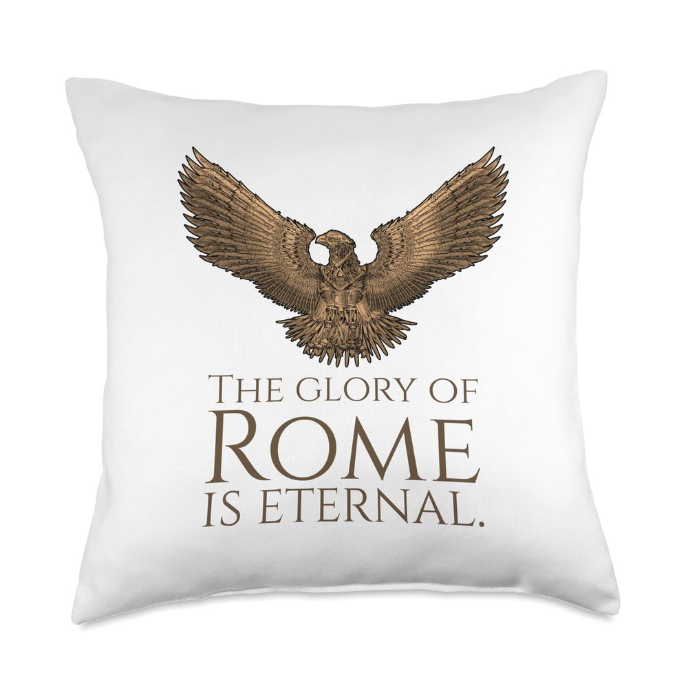 Ancient Rome Steampunk - The Glory Of Rome Is Eternal - SPQR Throw Pillow