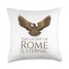 Ancient Rome Steampunk - The Glory Of Rome Is Eternal - SPQR Throw Pillow view 1