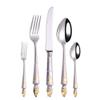 40-Piece Silverware Set, Premium Silverware Cutlery Set Stainless Steel Flatware Sets Service for 8, Spoons Forks Knifes Utensils Tableware Sets for Home, Mirror Polished, Dishwasher Safe view 1