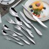 32-Piece Silverware Set, Premium Silverware Cutlery Set Stainless Steel Flatware Sets Service for 8, Spoons Forks Knifes Utensils Tableware Sets for Home, Mirror Polished, Dishwasher Safe view 2