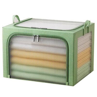 Storage Boxes Oxford Cloth Clothes Storage Box Large Fabric Wardrobe Clothes Sorting Basket, Foldable Storage Box Dormitory Storage Box Large-capacity Storage ( Color : Green/a , Size : 50x40x33cm )