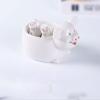 DECRZPB Ceramic Ornament White Pig Shape Chopstick Rest Spoon Holder Set Chopstick Holder Chopsticks Stand Rest Fork Tableware Utensils Dish view 2
