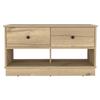 Uranus Storage Bench, 2 Drawers, 2 Open Shelves, Light Oak view 1