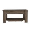 40" Saturn Storage Bench with Liftable Top, Lower Shelf, and 4 Legs, Dark Brown Multi-Purpose Furniture Storage Solution for Home, Office & Living Spaces view 1