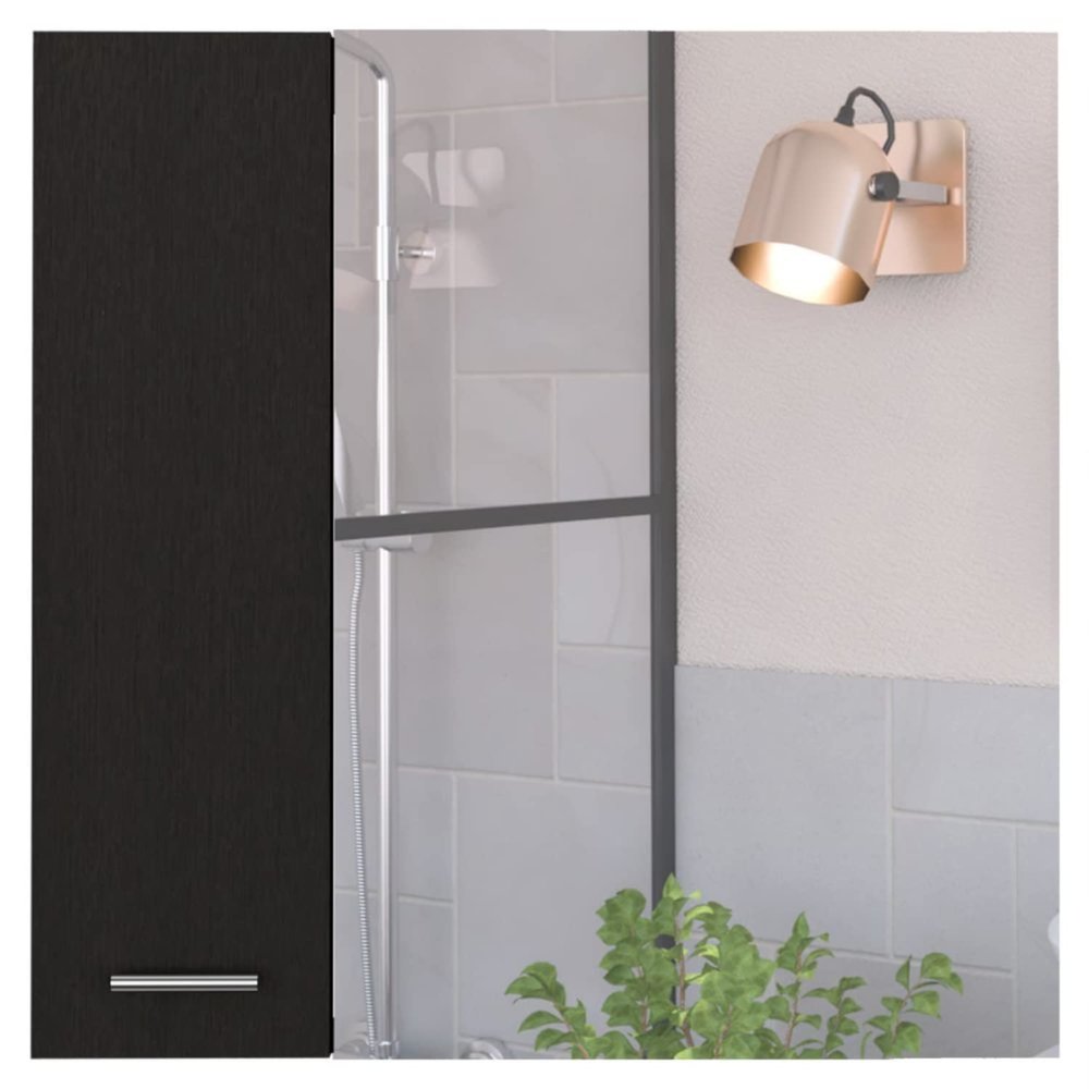 DEPOT E-SHOP 23" Harbor Medicine Cabinet w/Mirror & 4 Shelves - Bathroom Storage Cabinet Oak