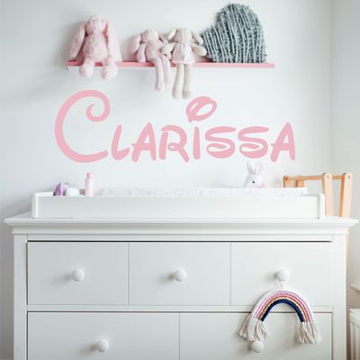 Custom Name Wall Decal- Baby Boy Girl Unisex - Nursery Decal for Home Bedroom Children - Wall Sticker (408B) (32" Wide x 10" high)