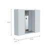 Medicine Single Door Cabinet with Two External Shelves and Three Interior Shelves, 18" H, White, Bathroom view 3