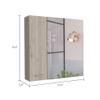 Medicine 23H Double Door Cabinet,4 Interior Shelves, Light Gray view 2