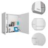 Medicine 23H Double Door Cabinet,4 Interior Shelves, White view 4