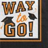 Graduation Party Supply Pack for 40 People | Bundle Includes Paper Dessert Plates & Beverage Napkins | School Colors (Orange) view 3
