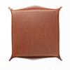 USA Handmade Premium Leather Valet Tray, Folds Flat! Dice Rolling Basket and Organizer with Brass Snaps (Old English Chestnut, Large) view 4