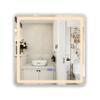 Chloe Lighting Luminosity Back Lit Square Touchscreen LED Mirror 3 Color Temperatures 3000K-6000K 24" Wide view 4
