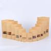 Crysdaralovebi 100pcs Packing Zip Lock Kraft Paper Window Bag Stand up Gift Dried Food Fruit Tea Packaging Pouches Zipper Self Sealing Bags (23X35cm) view 1