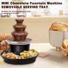 16oz Chocolate Fondue Fountain, 3-Tier MINI Chocolate Fountain with 6PCS Fondue Fork and Removal Fruits/Nuts/Treats Serving Tray for BBQ Sauce,Ranch,Nacho Cheese,Liqueurs view 2