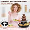 16oz Chocolate Fondue Fountain, 3-Tier MINI Chocolate Fountain with 6PCS Fondue Fork and Removal Fruits/Nuts/Treats Serving Tray for BBQ Sauce,Ranch,Nacho Cheese,Liqueurs view 3