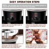 16oz Chocolate Fondue Fountain, 3-Tier MINI Chocolate Fountain with 6PCS Fondue Fork and Removal Fruits/Nuts/Treats Serving Tray for BBQ Sauce,Ranch,Nacho Cheese,Liqueurs view 4