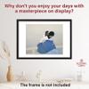 Made in Japan Poster Japanese Painting Shoen Uemura woman is waiting for the moon to rise16.53inch11.69inch(A3)fine Art Paper PrintPrint on a Thick Sheet of Paper Painting Wall Art view 2