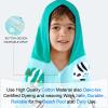 VOOVA & MOVAS Kids Beach Towels with Hood,(3-8 Years, 30''X50),Absorbent 100% Cotton Towel Wrap for Boys, Perfect for Toddler Beach, Pool, Bath, Swimming, Fish view 3