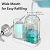 25oz Mouthwash Pump Dispenser, Mouthwash Container with Cup Holder, Refillable Mouthwash Decanter with 8 Piece 4oz Paper Cup view 3