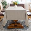 Linen World Linen Tablecloth,100% French Linen Natural Tablecloth 90" x 60" Inch,Washable Rectangular Tablecloth for Dining,Outdoor,Weddings and Restaurants,Decorative Thanksgiving Christmas view 2