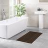 100% Cotton Bath Rugs for Bathroom, 20 x 34 inches and Non Slip Backing Bath Math Rugs, Brown Bathmat Rug view 2
