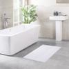 100% Cotton Bath Rugs for Bathroom, 20 x 34 inches and Non Slip Backing Bath Math Rugs, White Bathmat Rug view 2