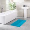 100% Cotton Bath Rugs for Bathroom, 20 x 34 inches and Non Slip Backing Bath Math Rugs, Aqua Blue Bathmat Rug view 2
