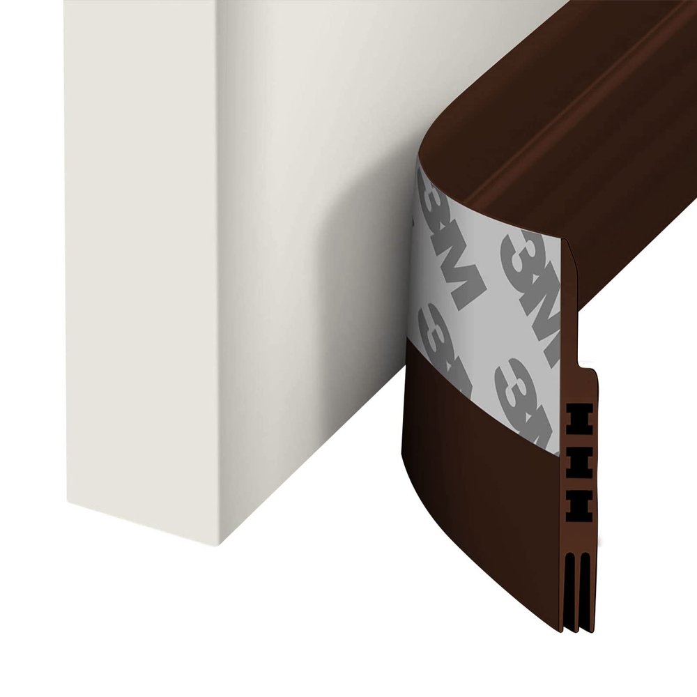 Pehoto Door Draft Stopper Under Door Draft Blocker Insulator Door Sweep Weather Stripping Noise Stopper Strong Adhesive 39'' Length