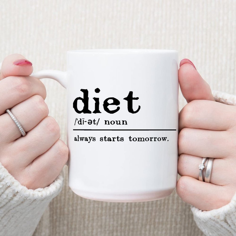 Diet Coffee Mug Diet Definition Mugs Food Lover Funny Diet Quotes 15oz Ceramic Coffee Or Tea Mug Humour Funny Coffee Cup Unique Novelty Gifts for Women Men Him Her Boys Girls