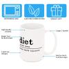 Diet Coffee Mug Diet Definition Mugs Food Lover Funny Diet Quotes 15oz Ceramic Coffee Or Tea Mug Humour Funny Coffee Cup Unique Novelty Gifts for Women Men Him Her Boys Girls view 2