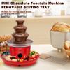16oz Chocolate Fondue Fountain, 3-Tier MINI Chocolate Fountain with 6PCS Fondue Fork and Removal Fruits/Nuts/Treats Serving Tray for BBQ Sauce,Ranch,Nacho Cheese,Liqueurs view 2