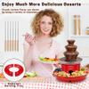 16oz Chocolate Fondue Fountain, 3-Tier MINI Chocolate Fountain with 6PCS Fondue Fork and Removal Fruits/Nuts/Treats Serving Tray for BBQ Sauce,Ranch,Nacho Cheese,Liqueurs view 3