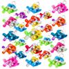 Roaqua 30 Packs Bulk Fish Backpack Keychain Mini pop FidgetSea Animal Supplies,Birthday Party Favors,Summer Students Bubble Prize for boy and Little Girl,Kids view 1