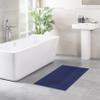 100% Cotton Bath Rugs for Bathroom, 20 x 34 inches and Non Slip Backing Bath Math Rugs, Navy Blue Bathmat Rug view 2